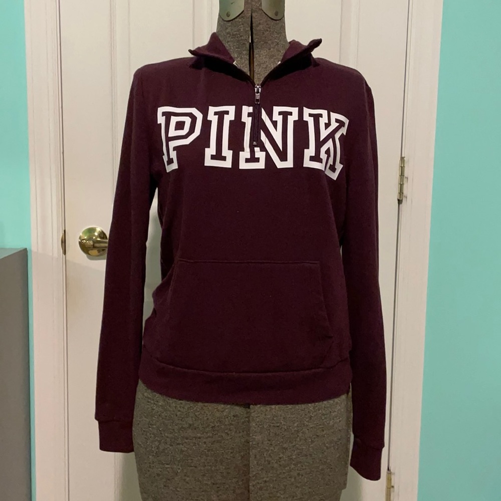 Maroon PINK Quarter-zip